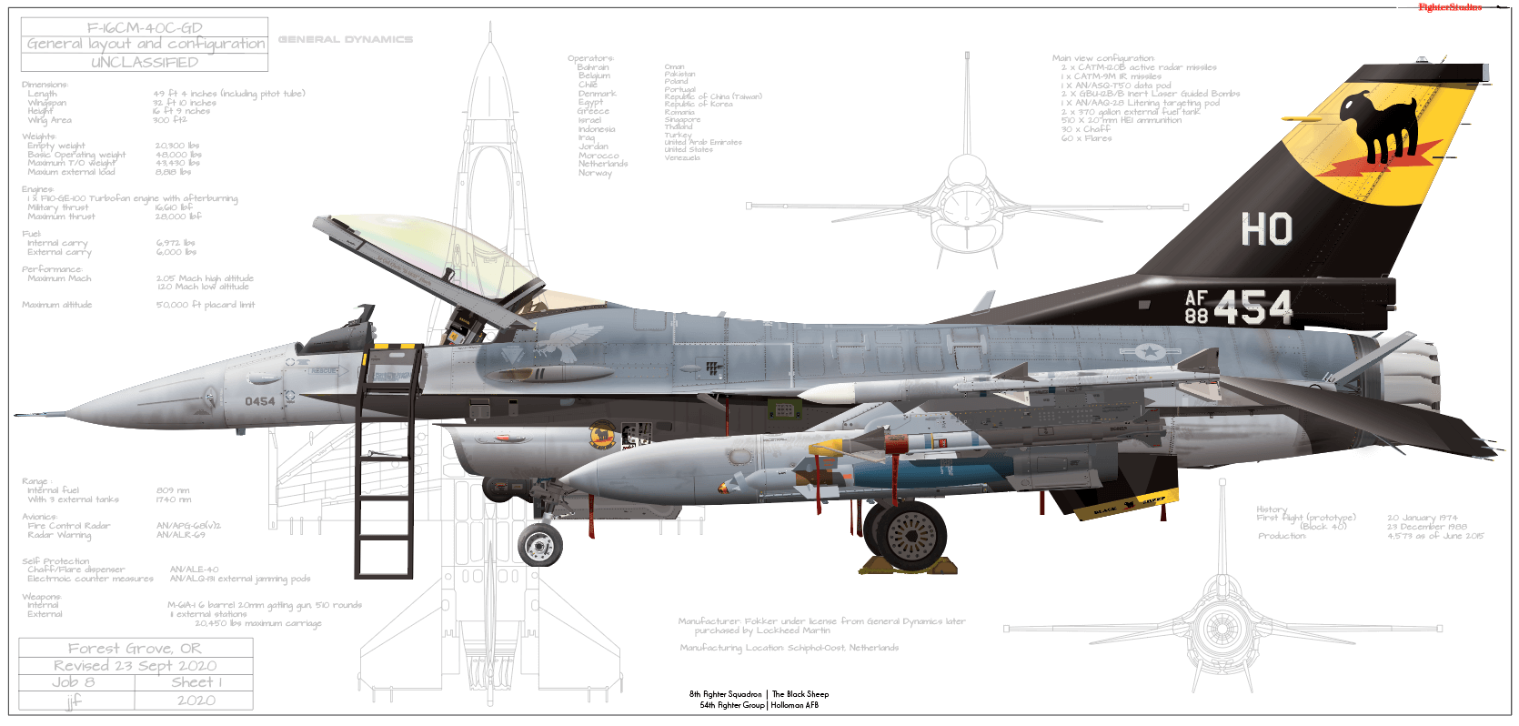 F-16CM Fighting Falcon, 8 FS 